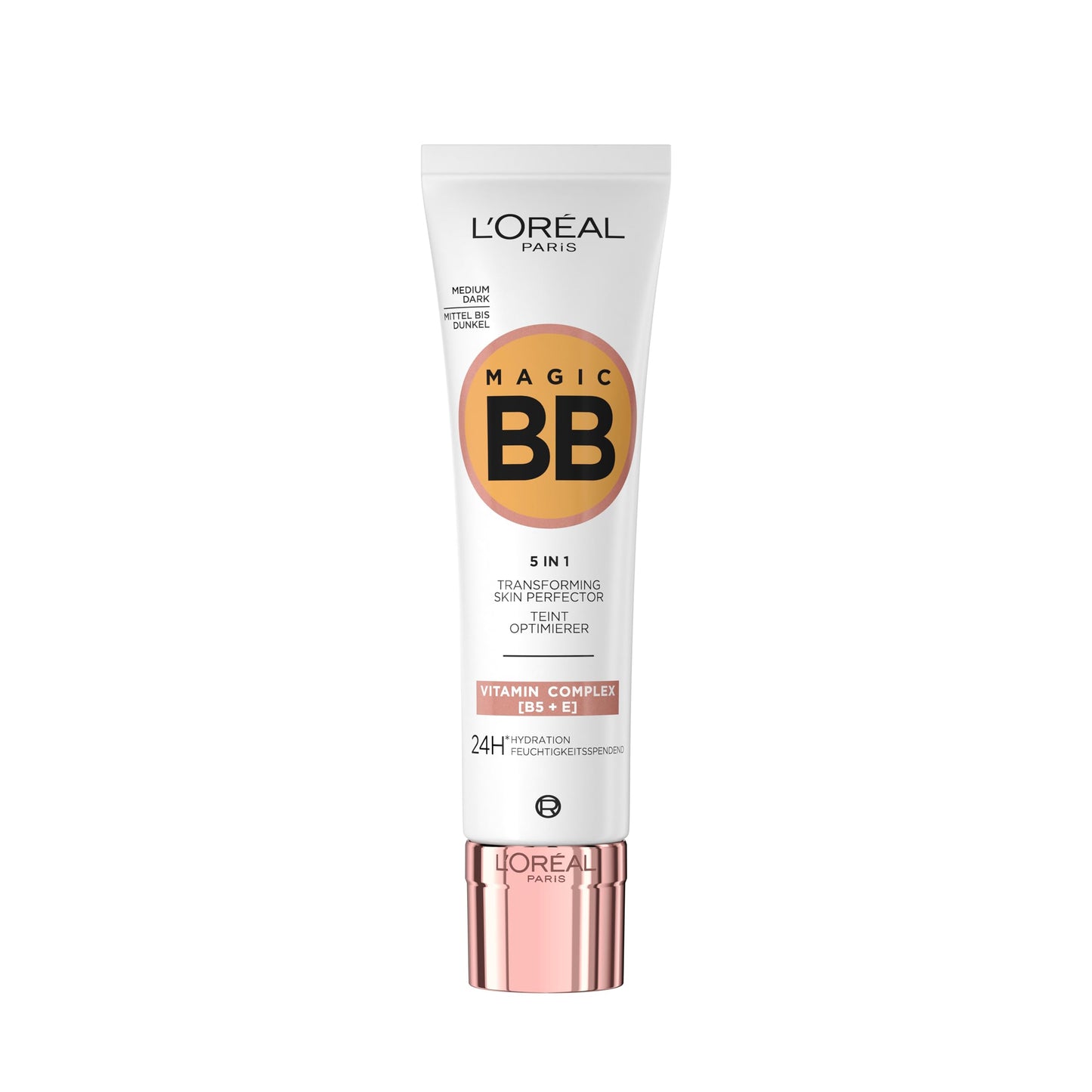 L'Oréal Paris Magic BB Cream with SPF 20, 5-in-1 Skin Tint with Vitamin B5 and Vitamin E, Lightweight Hydrating Formula Adapts to Skin Tone for a Natural Glowy Finish, 30 ml, Shade: 04 Medium