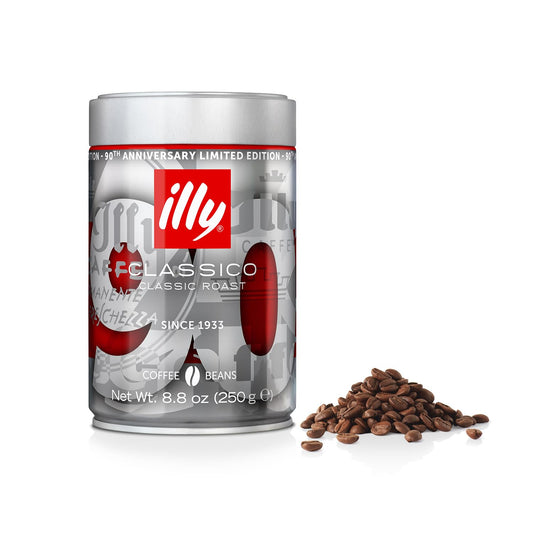 illy Coffee, Coffee Gift, Limited Edition Classico Coffee Beans, 90th Anniversary Medium Roast, 250g