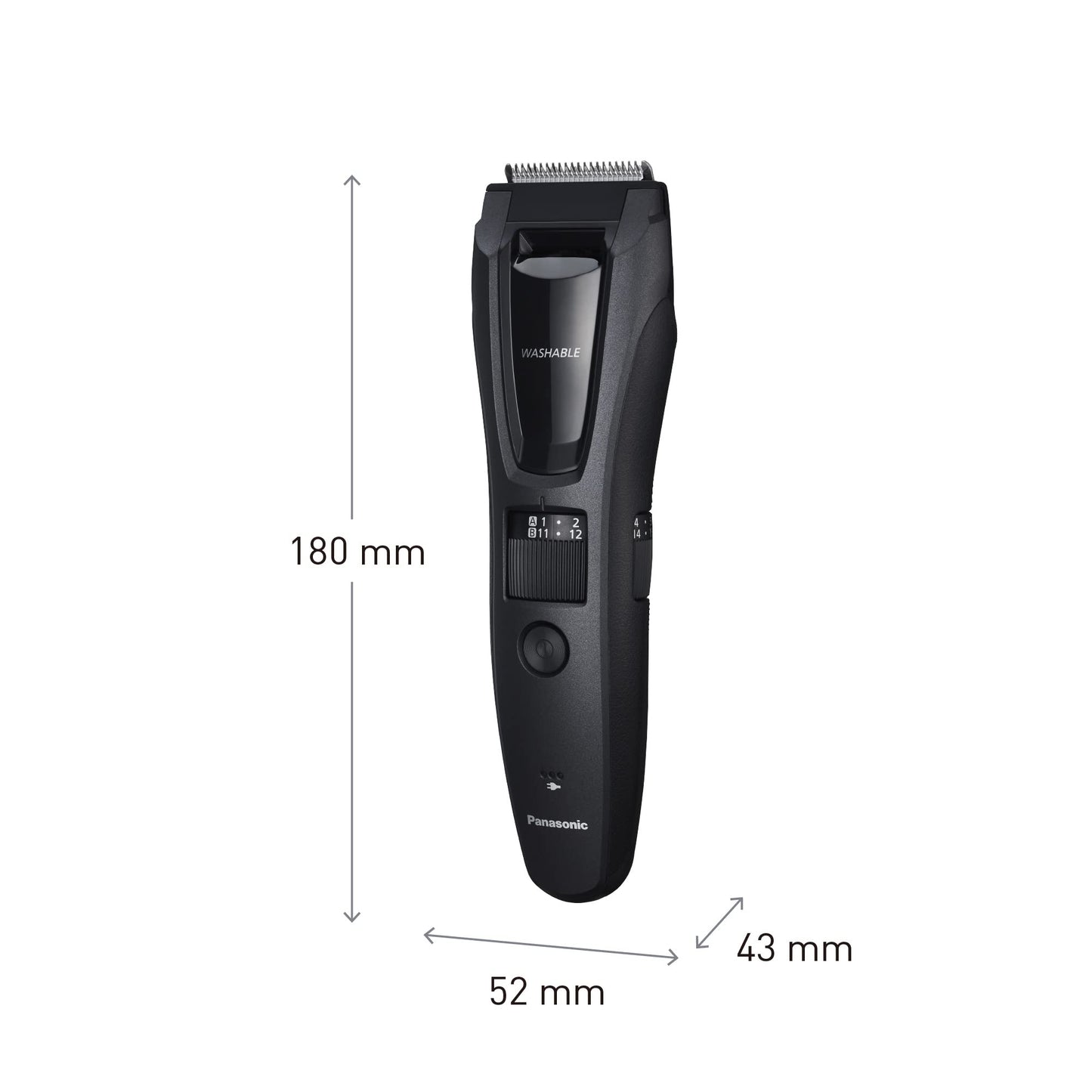 Panasonic ER-GB80 Wet & Dry Electric Beard, Hair and Body Trimmer for Men, 18 x 5.2 x 4.3 cm, Grey, 330 g