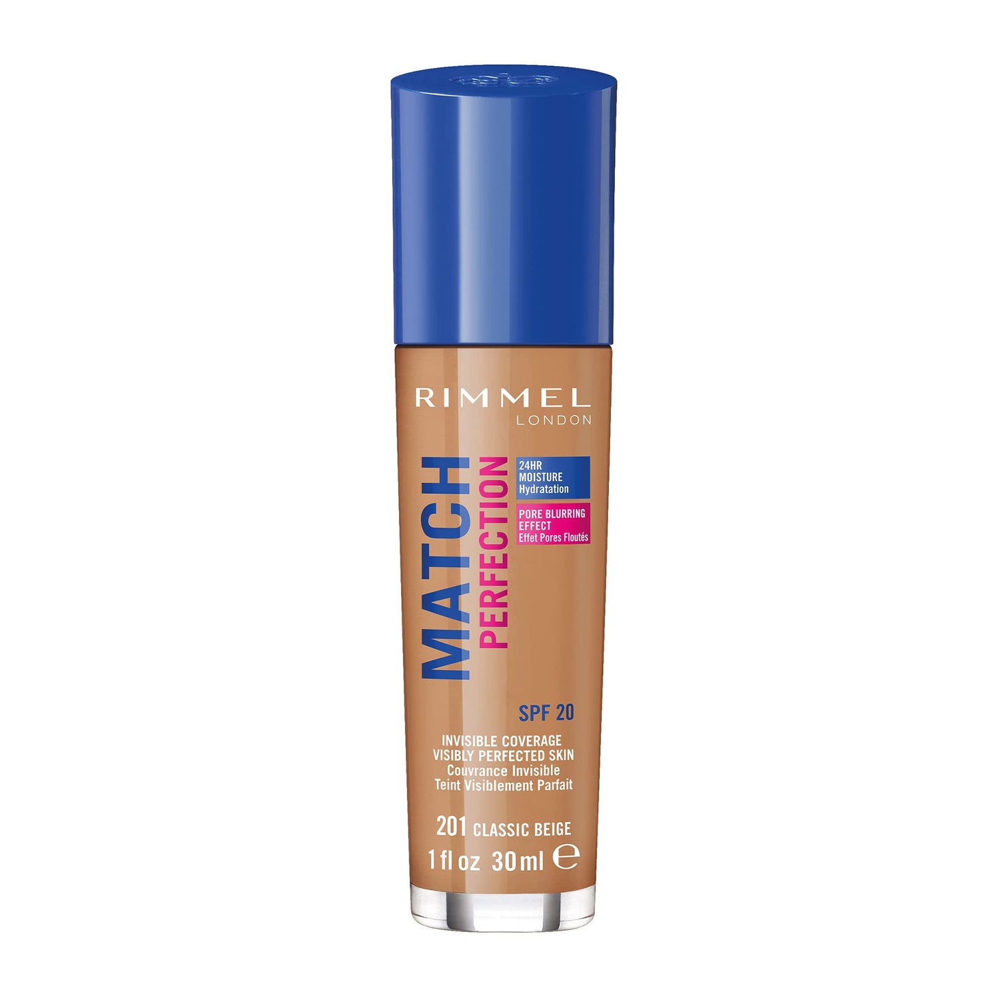 Rimmel Match Perfection Liquid Foundation, 101 Classic Ivory, 30ml