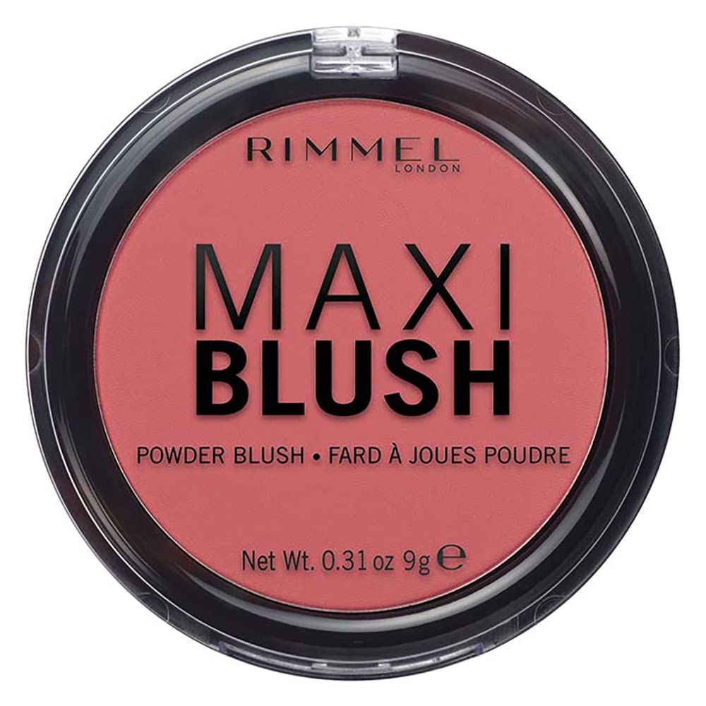 Rimmel London Maxi Blush Pigmented Powder Blusher, Wild Card, 9 g