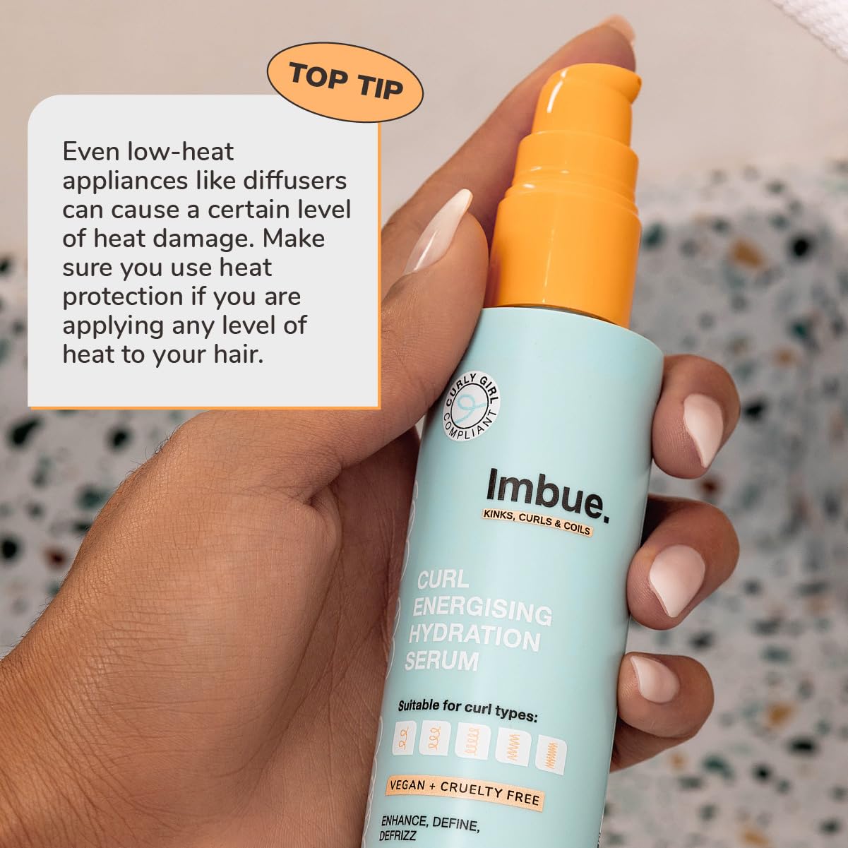 Imbue Curl Worshipping Shine Hair Oil Serum - Vegan and Curly Girl Method Compliant, 100ml, Transparent