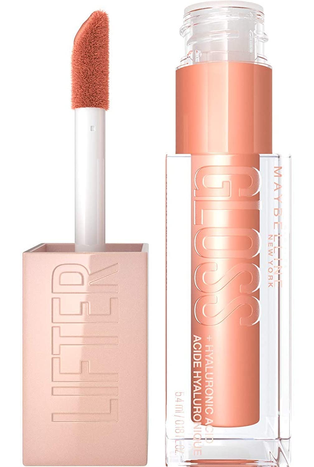 Maybelline New York Lifter Gloss, Hydrating Lip Gloss with Hyaluronic Acid, 5.4 ml, Shade: 003 Moon