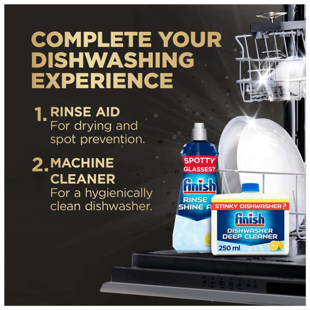 Finish Ultimate Infinity Shine Dishwasher Tablets bulk | Scent : Lemon | Size: 100 Dishwasher Tabs |Ultimate Clean and Shine