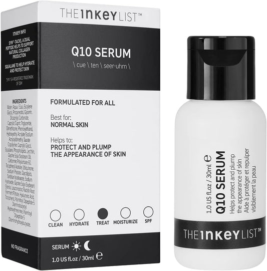 The Inkey List Q10 Antioxidant Serum 30ml | Protect and Plump Skin | Reduces Fine Lines and Wrinkles | Fragrance-free | Suitable For All Skin Types