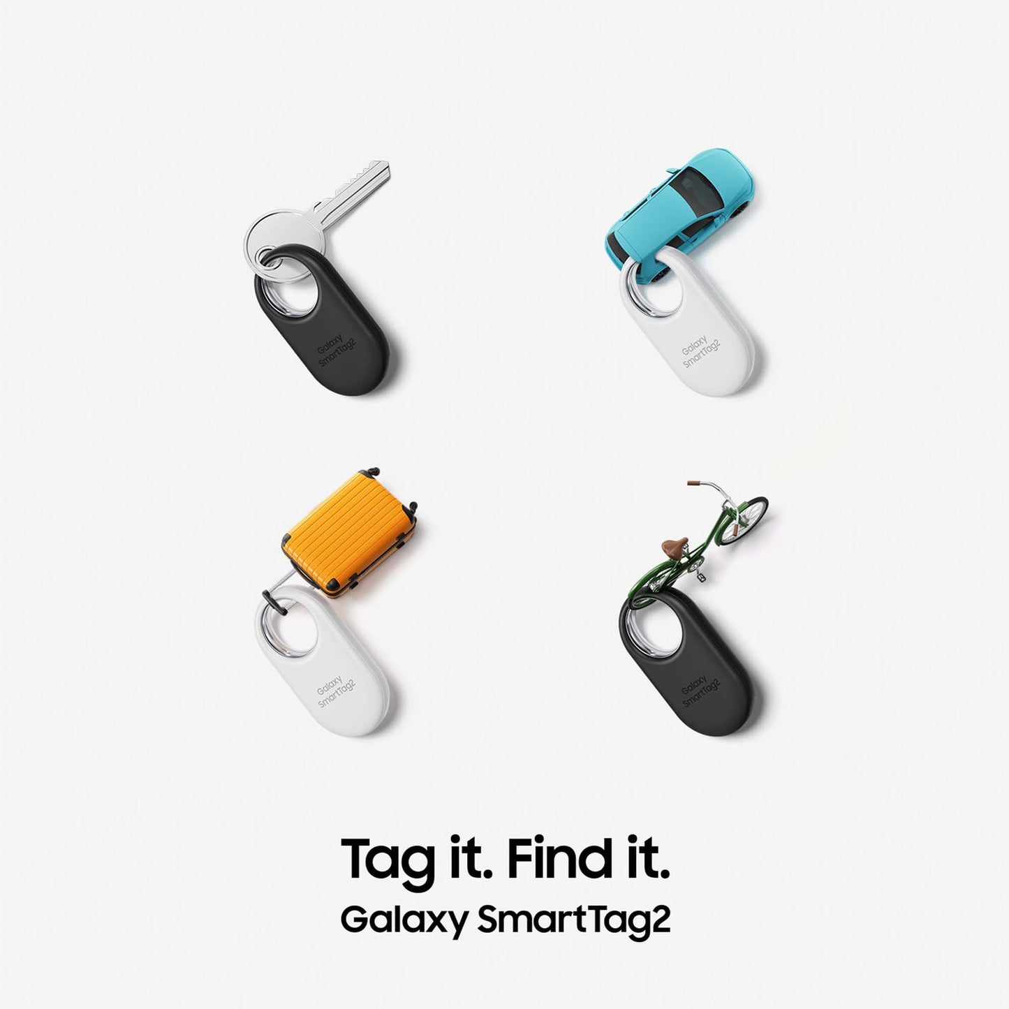 Samsung Galaxy SmartTag2 Bluetooth Tracker (1 Pack), Compass View AR, Find Lost Mode, Black