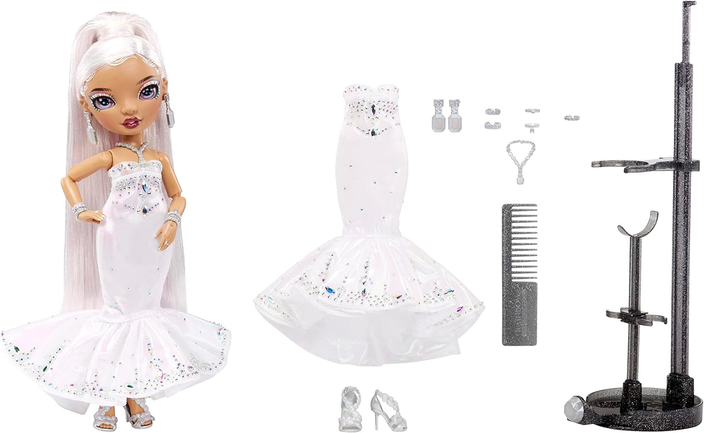 Rainbow High Holiday Editon Collectors Fashion Doll 2022 - ROXIE GRAND - Includes Multicoloured Hair, Iridescent & Diamond Gown, and Premium Doll Accessories - Great Gift for Kids Ages 6+