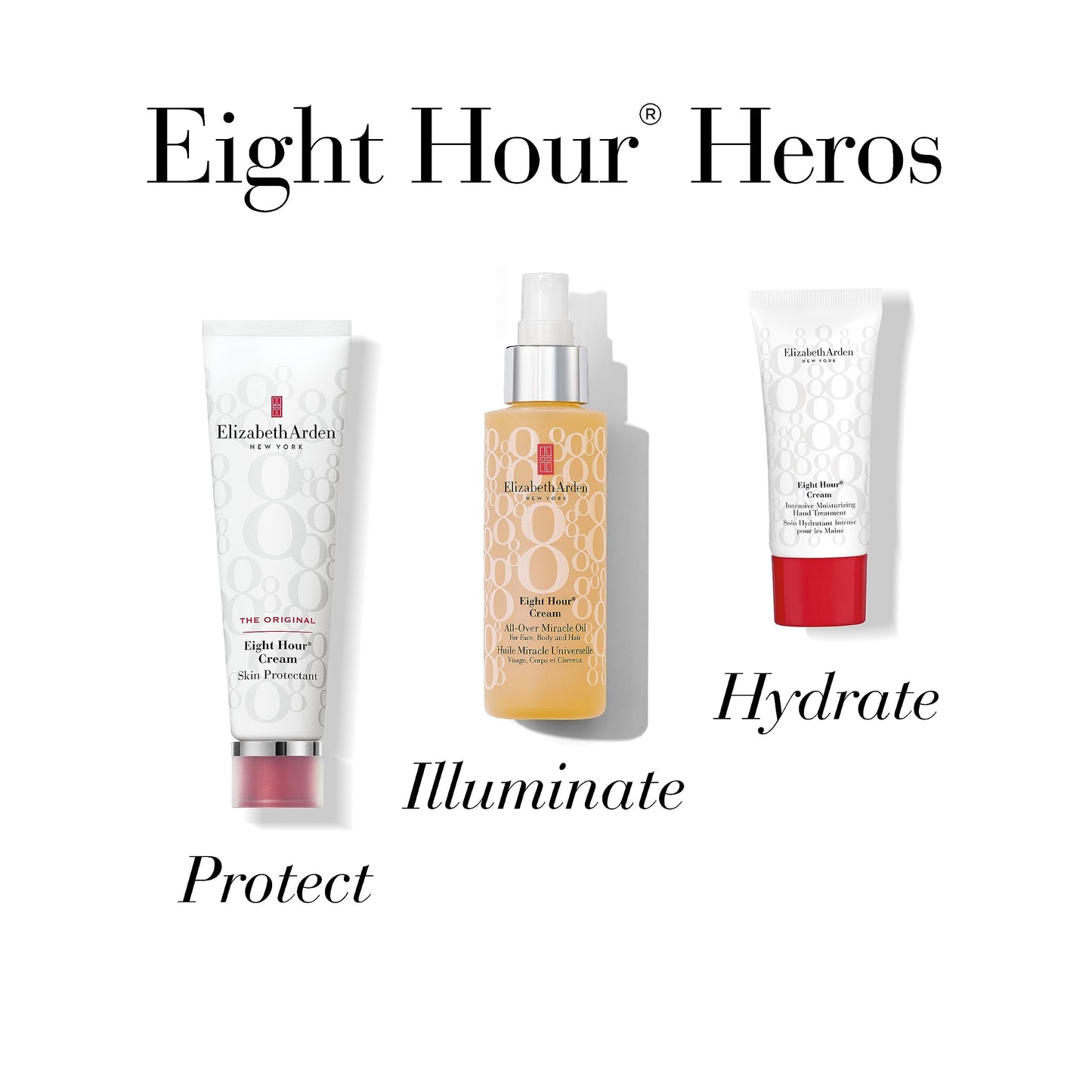 Elizabeth Arden HOLIDAY MIRACLE Eight Hour 3-piece Set (Worth £72.20), skincare gifting, for women