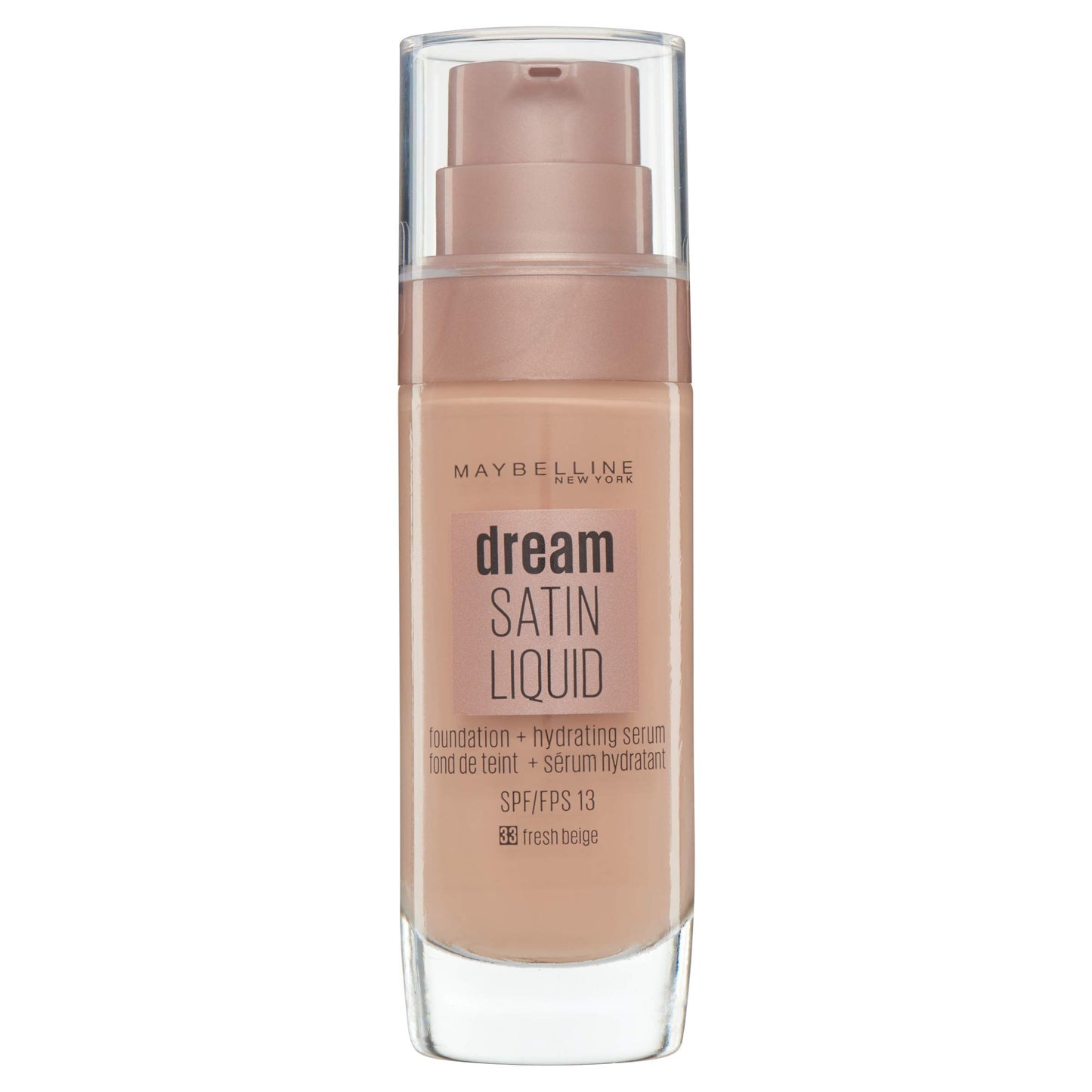 Maybelline Foundation, Dream Radiant Liquid Hydrating Foundation with Hyaluronic Acid and Collagen - Lightweight, Medium Coverage Up to 12 Hour Hydration - 30 Sand