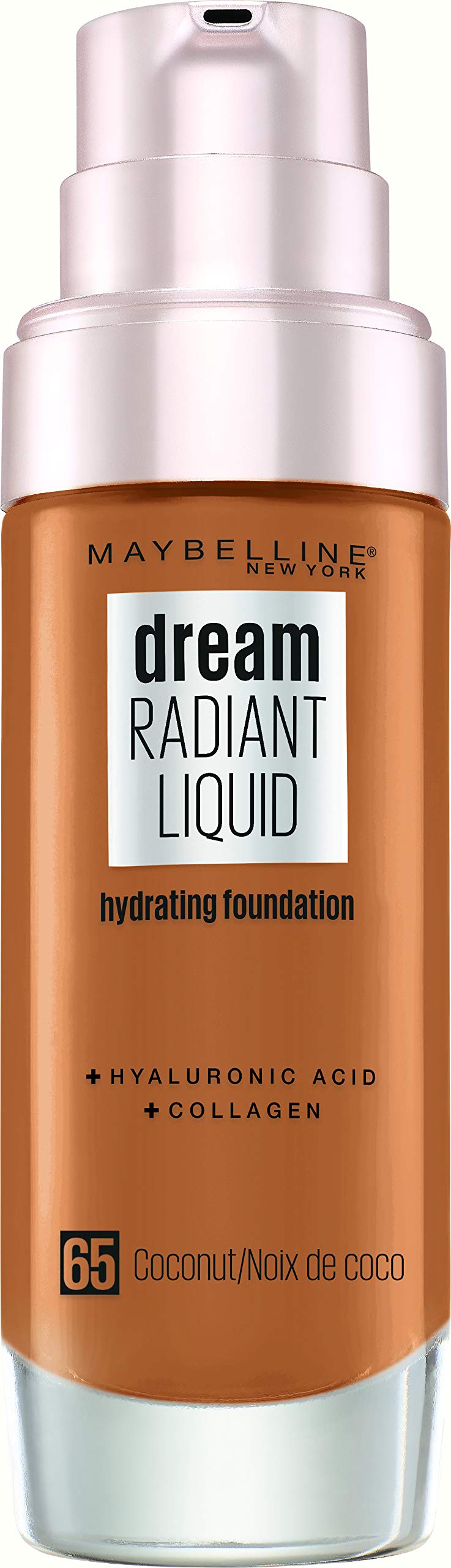 Maybelline Foundation, Dream Radiant Liquid Hydrating Foundation with Hyaluronic Acid and Collagen - Lightweight, Medium Coverage Up to 12 Hour Hydration - 30 Sand