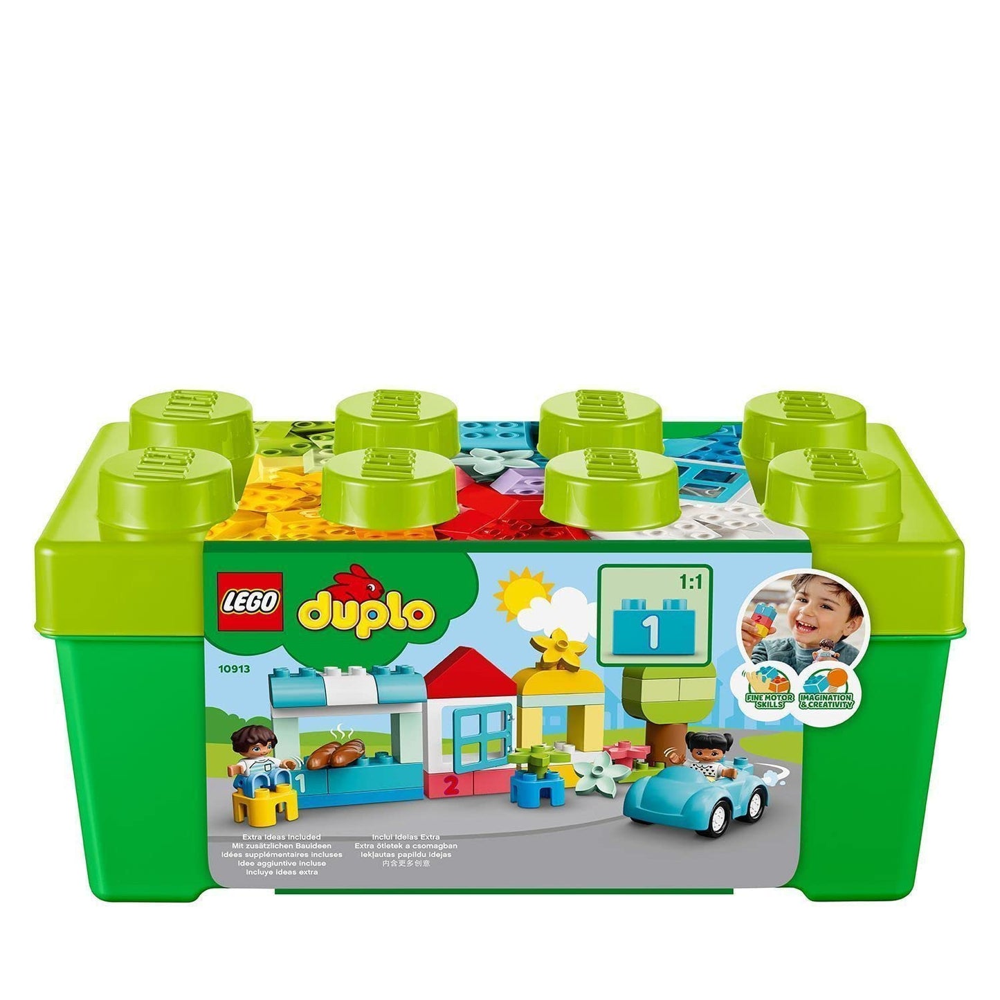 LEGO 10969 DUPLO Town Fire Engine Toy for Toddlers 2 Plus Years Old, Truck with Lights and Siren, Firefighter & Cat Figures, Learning Toys