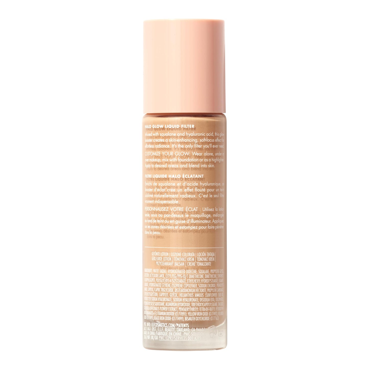 e.l.f. Halo Glow Liquid Filter, Complexion Booster For A Glowing, Soft-Focus Look, Infused With Hyaluronic Acid, Vegan & Cruelty-Free, 0 Fair