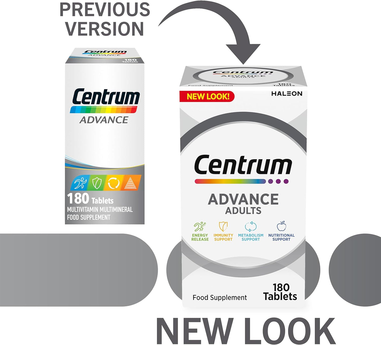 Centrum Advance Multivitamin Tablets for Men and Women, Vitamins with 24 Essential Nutrients, including Vitamin C, D and Zinc, 180 ct (Packaging and Tablet colour may vary slightly)