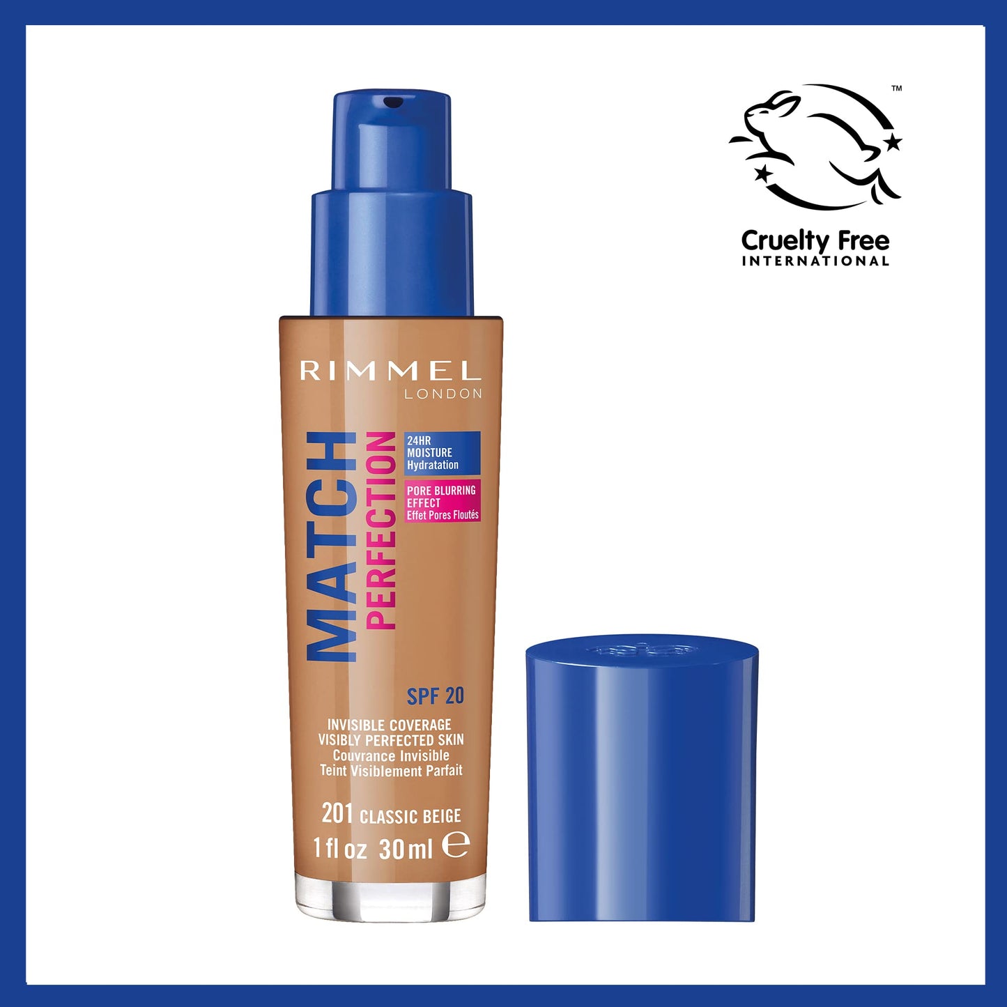 Rimmel Match Perfection Liquid Foundation, 101 Classic Ivory, 30ml