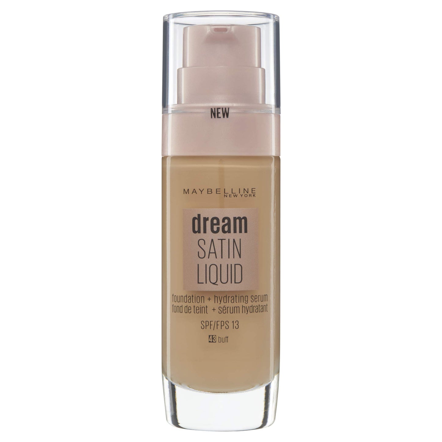 Maybelline Foundation, Dream Radiant Liquid Hydrating Foundation with Hyaluronic Acid and Collagen - Lightweight, Medium Coverage Up to 12 Hour Hydration - 30 Sand