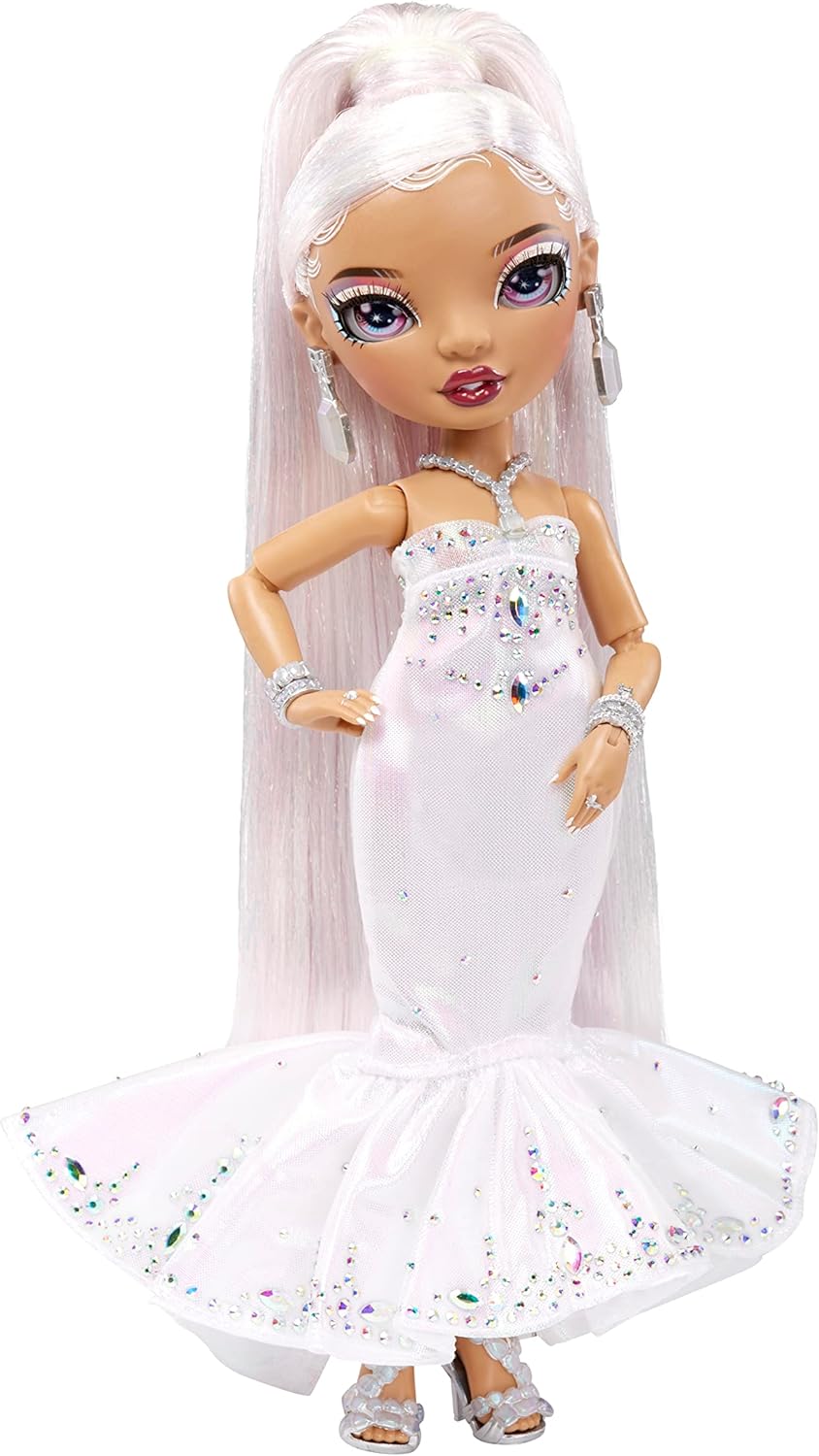 Rainbow High Holiday Editon Collectors Fashion Doll 2022 - ROXIE GRAND - Includes Multicoloured Hair, Iridescent & Diamond Gown, and Premium Doll Accessories - Great Gift for Kids Ages 6+