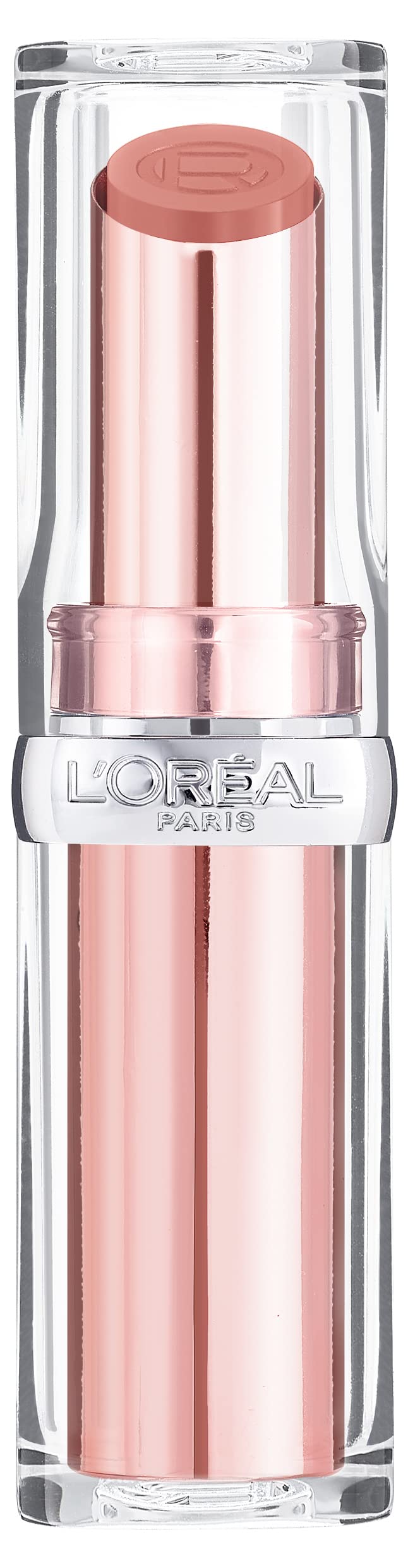 L'Oreal Paris Lipstick, Balm-In-Lipstick, Keep Lips Hydrated and Smooth, Natural-Looking Shiny Finish, Glow Paradise, 191 Nude Heaven?