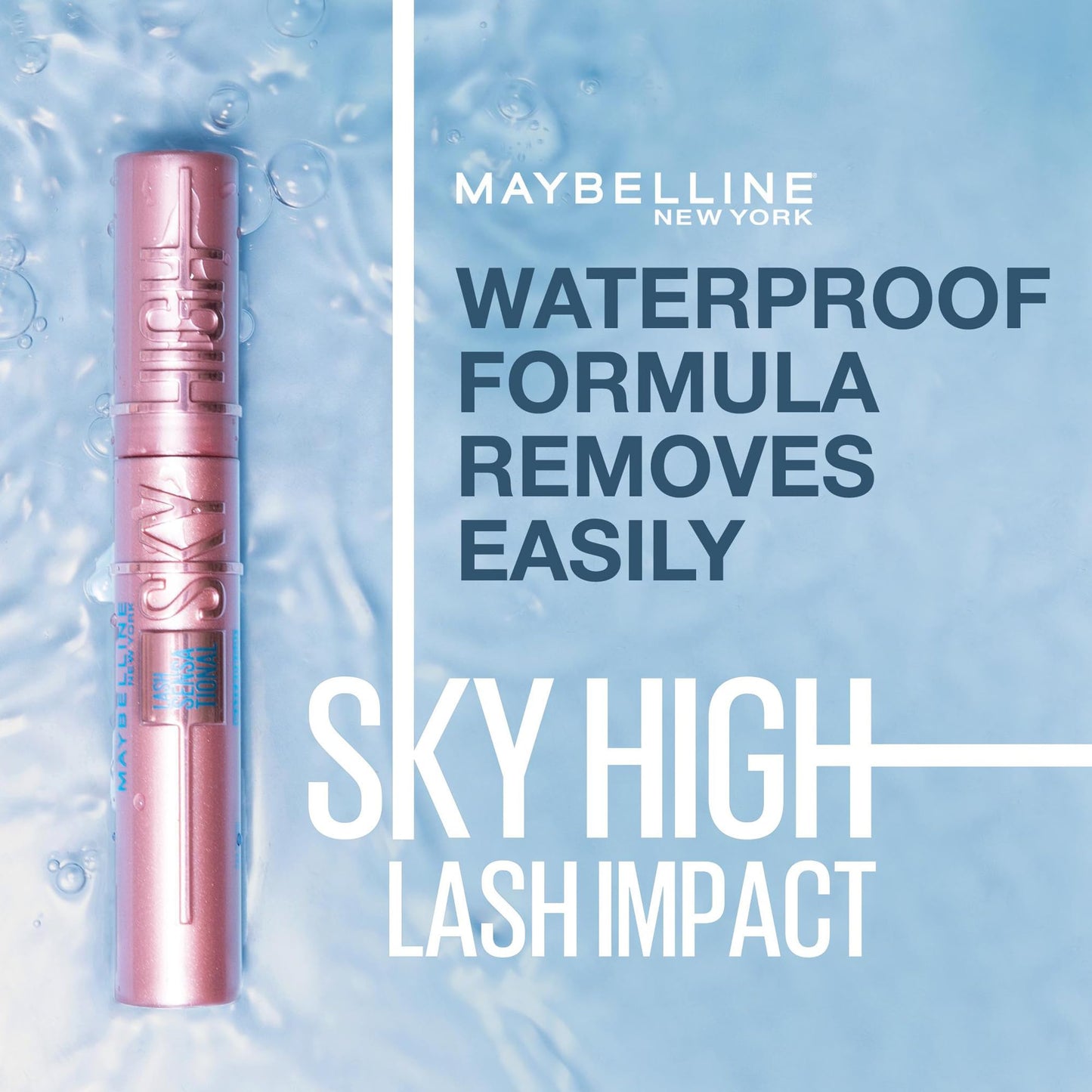 Maybelline New York Lash Sensational Sky High Boosting Tinted Primer, Lengthening & Thickening Primer Lashes Care, Serum Infused Base with Vitamin B5 & Ceramides