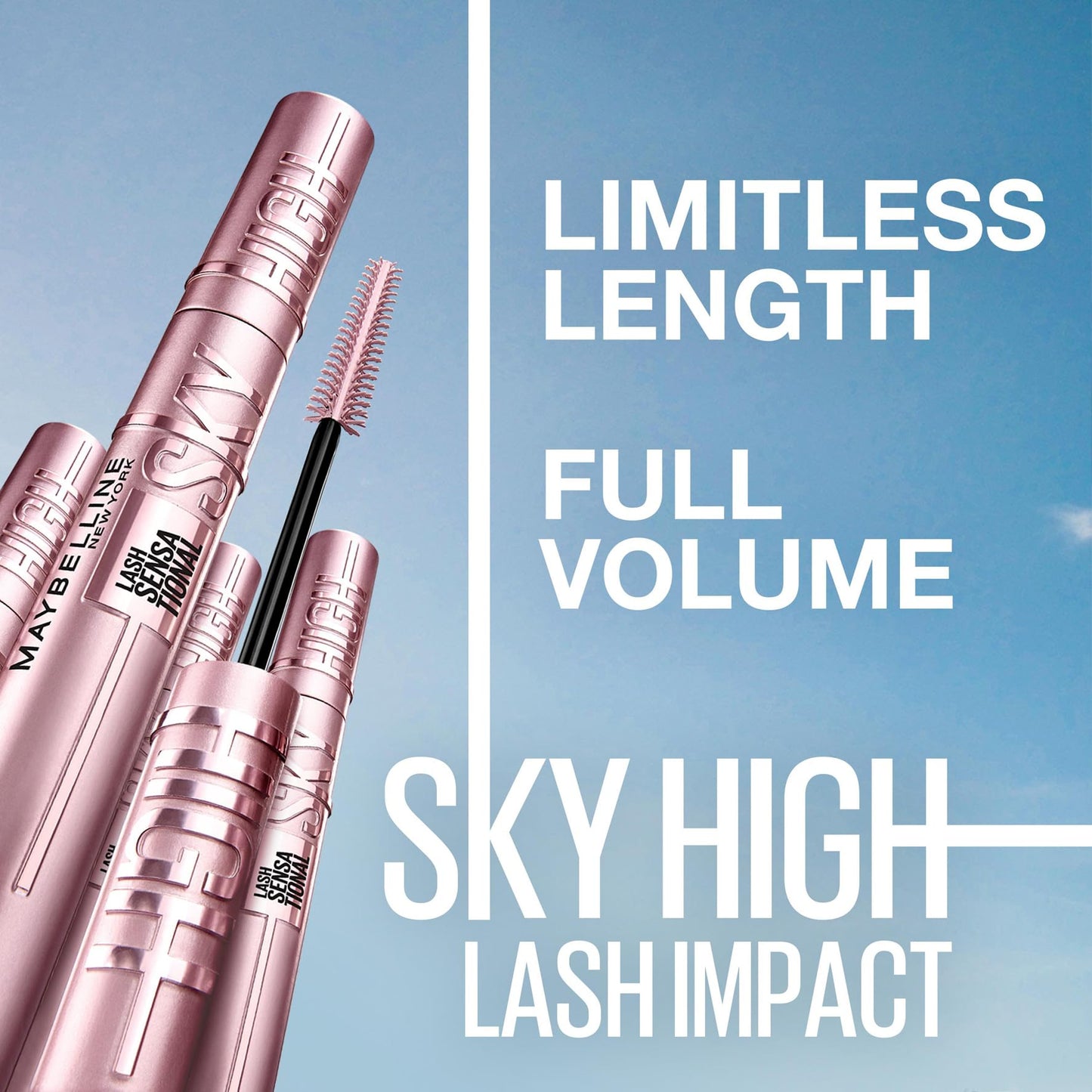 Maybelline New York Lash Sensational Sky High Boosting Tinted Primer, Lengthening & Thickening Primer Lashes Care, Serum Infused Base with Vitamin B5 & Ceramides