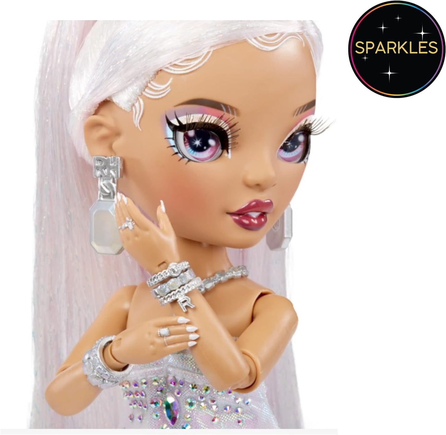 Rainbow High Holiday Editon Collectors Fashion Doll 2022 - ROXIE GRAND - Includes Multicoloured Hair, Iridescent & Diamond Gown, and Premium Doll Accessories - Great Gift for Kids Ages 6+