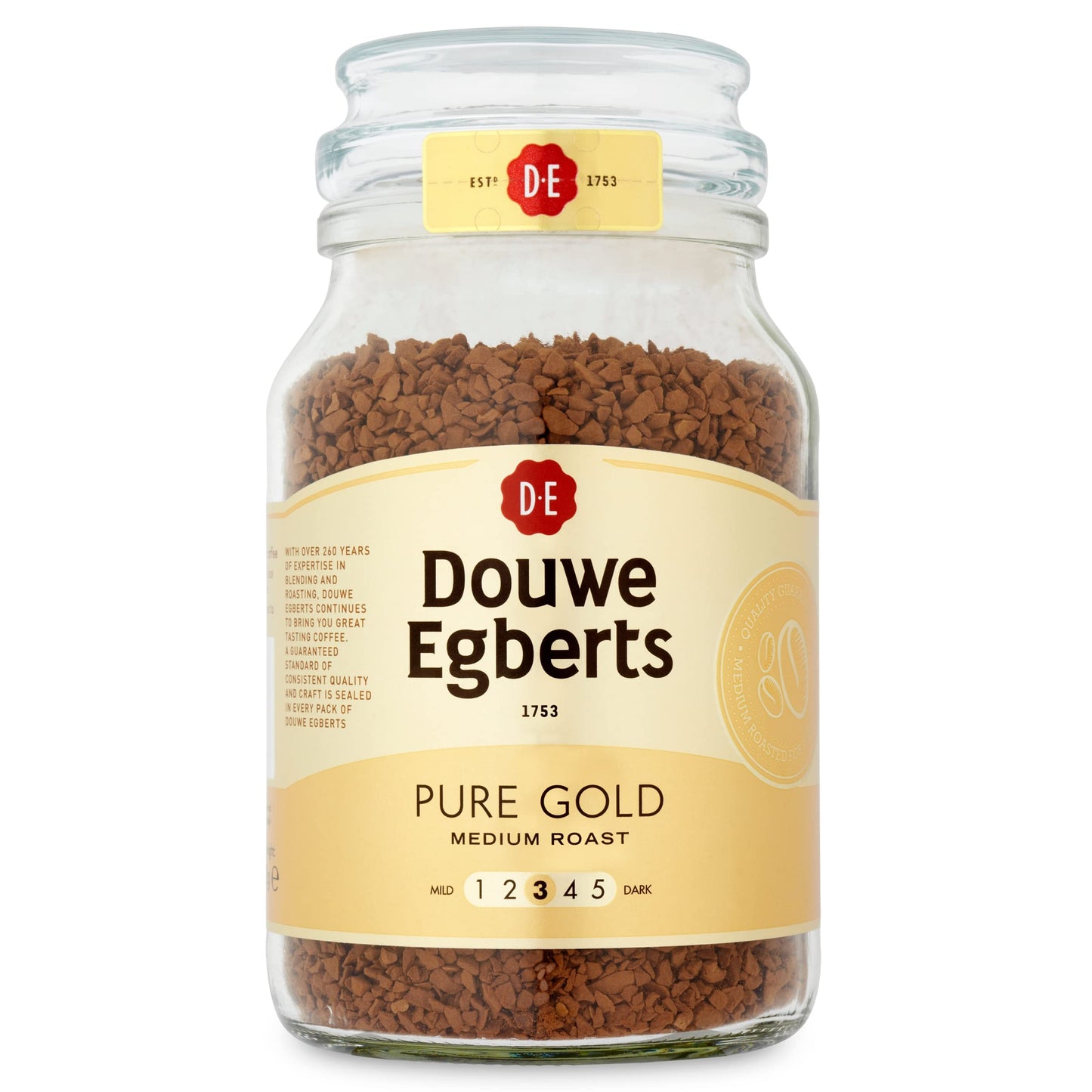 Douwe Egberts Pure Gold Instant Coffee - 1 x 750g Tin