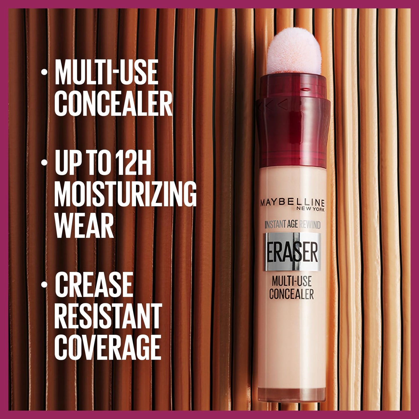 Maybelline Instant Anti Age Eraser Eye Concealer, Dark Circles and Blemish Concealer, Ultra Blendable Formula, 95 Cool Ivory