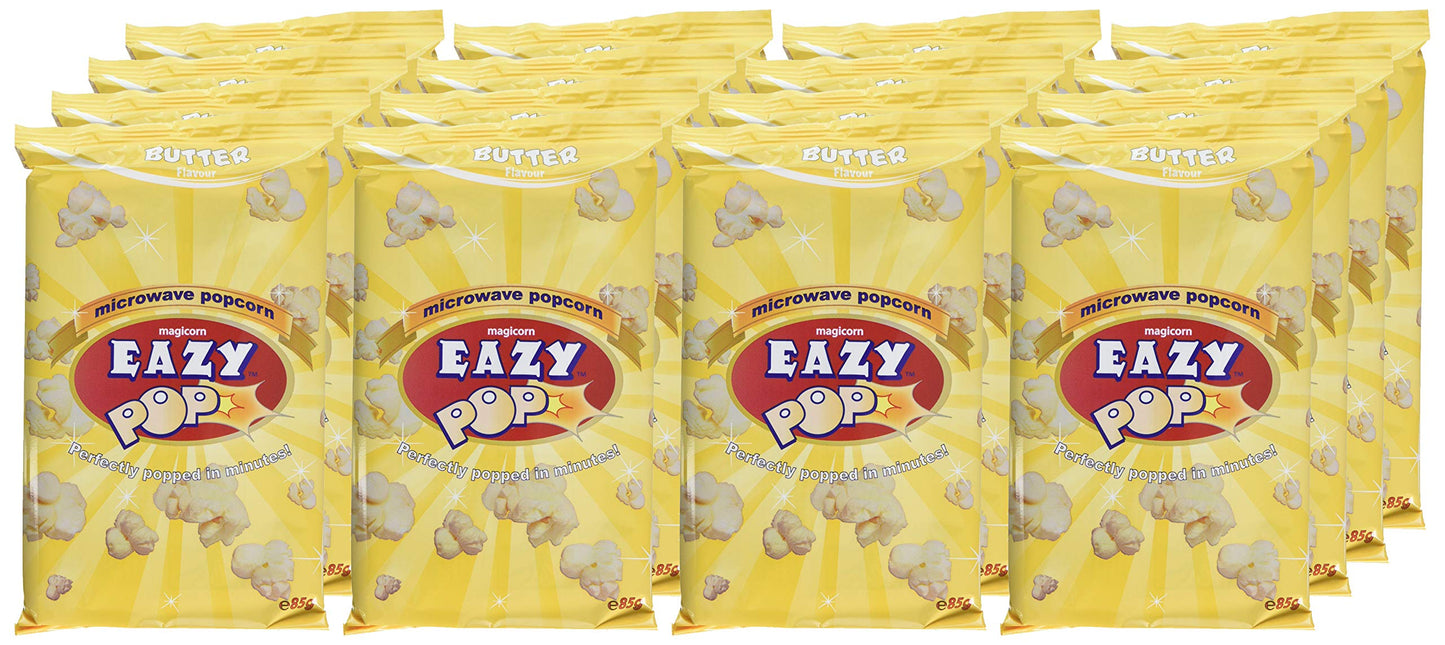 Eazypop Microwave Popcorn Butter Flavour 85g (Pack of 16)