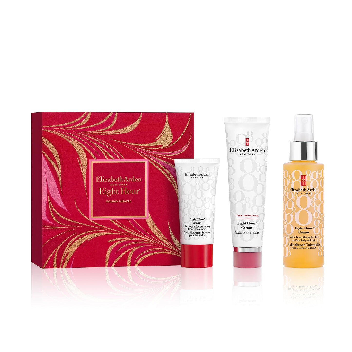 Elizabeth Arden HOLIDAY MIRACLE Eight Hour 3-piece Set (Worth £72.20), skincare gifting, for women