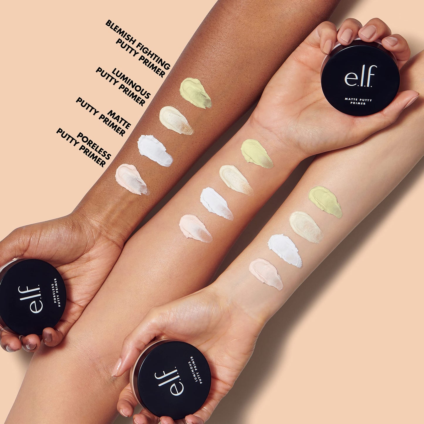 e.l.f, Luminous Putty Primer, Skin Perfecting, Lightweight, Silky, Long Lasting, Hydrates, Creates a Smooth Base, Illuminates, Plumps, Infused with hyaluronic acid and vegan collagen, 21g