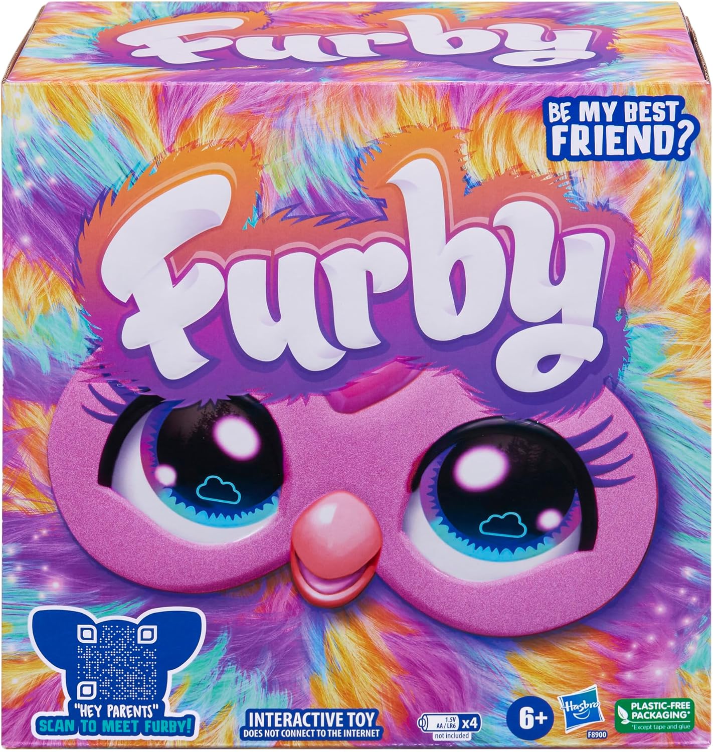 Furby Tie Dye, 15 Fashion Accessories, Interactive Plush Toys for 6 Year Old Girls & Boys & Up, Voice Activated Animatronic