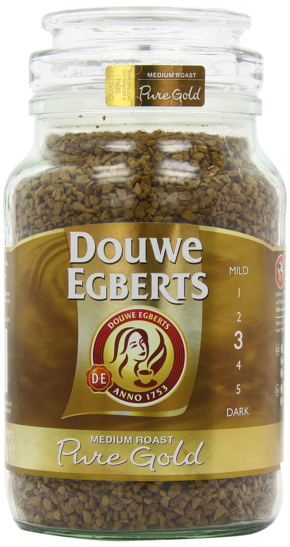 Douwe Egberts Pure Gold Instant Coffee - 1 x 750g Tin