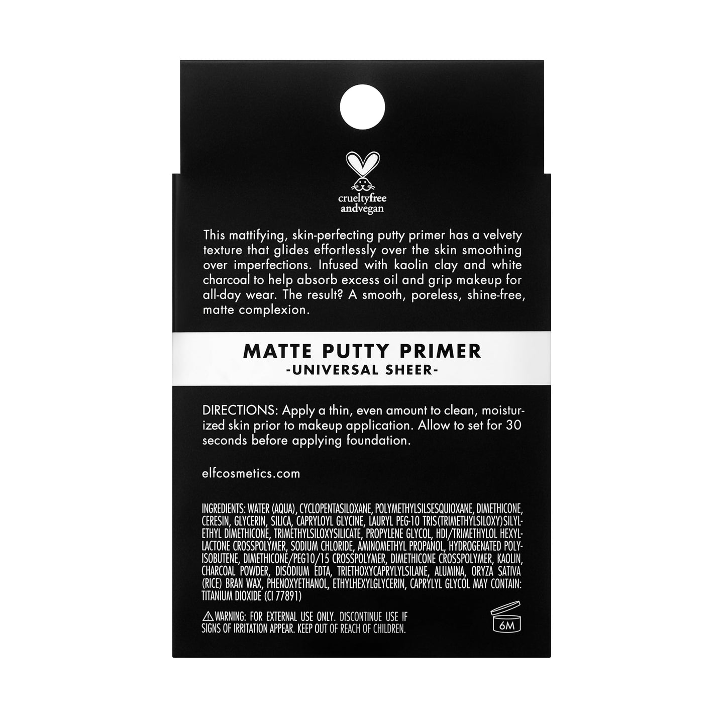 e.l.f, Luminous Putty Primer, Skin Perfecting, Lightweight, Silky, Long Lasting, Hydrates, Creates a Smooth Base, Illuminates, Plumps, Infused with hyaluronic acid and vegan collagen, 21g