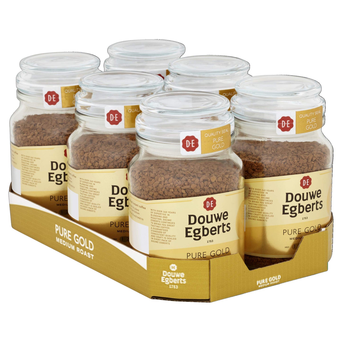 Douwe Egberts Pure Gold Instant Coffee - 1 x 750g Tin