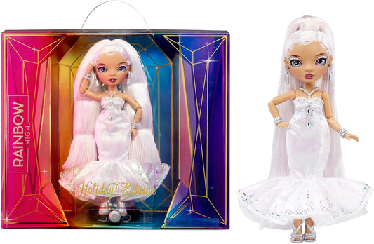 Rainbow High Holiday Editon Collectors Fashion Doll 2022 - ROXIE GRAND - Includes Multicoloured Hair, Iridescent & Diamond Gown, and Premium Doll Accessories - Great Gift for Kids Ages 6+