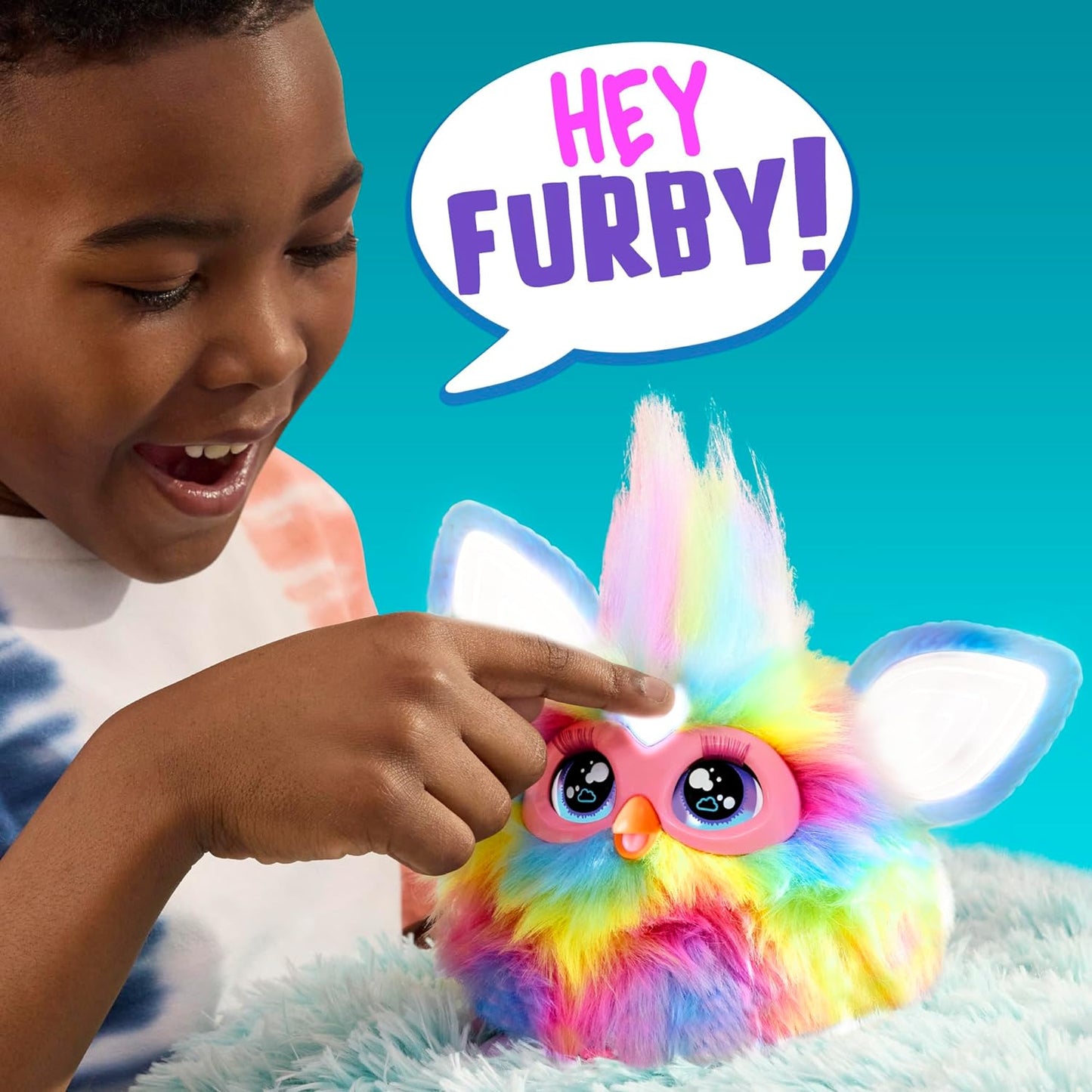 Furby Tie Dye, 15 Fashion Accessories, Interactive Plush Toys for 6 Year Old Girls & Boys & Up, Voice Activated Animatronic