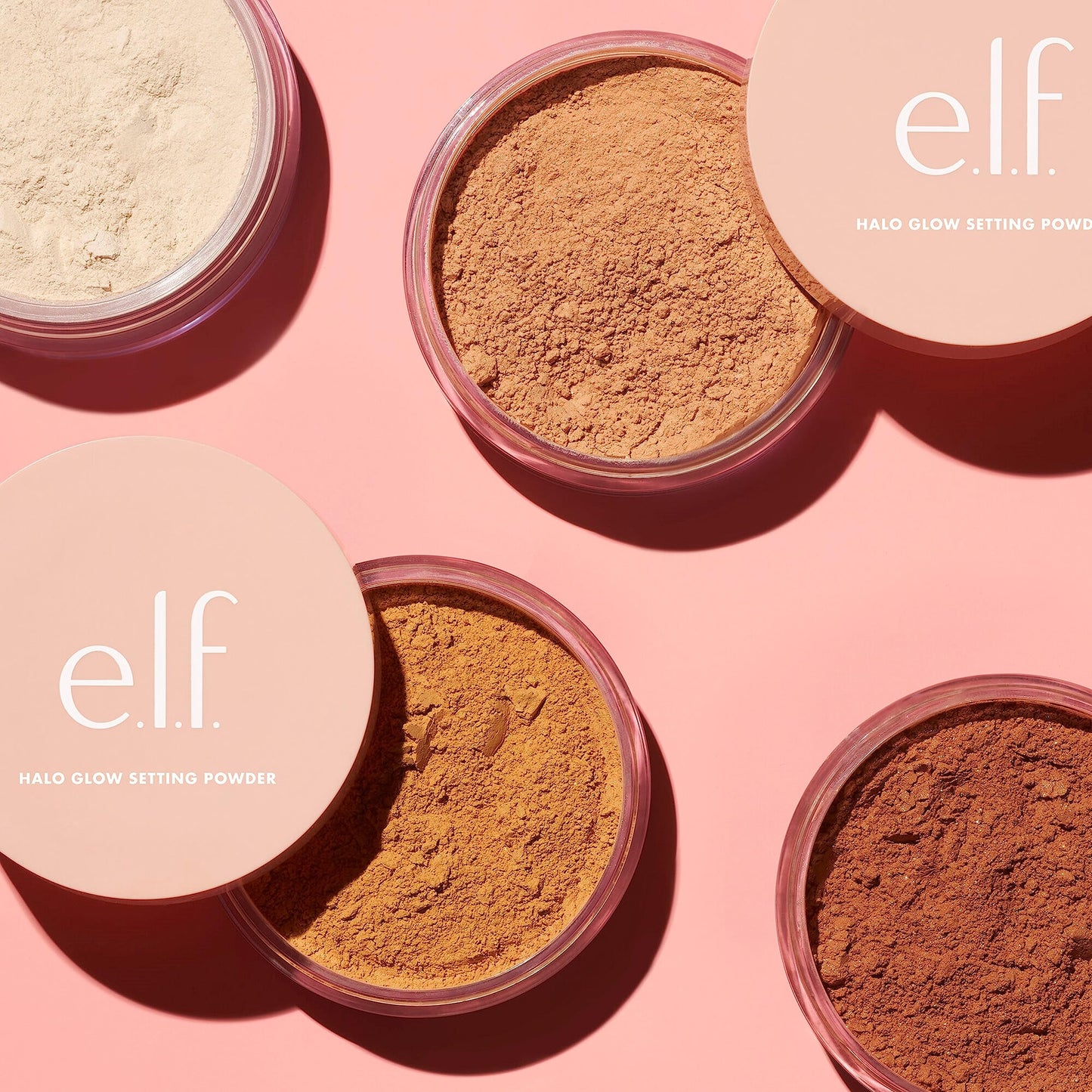 e.l.f., Halo Glow Setting Powder, Silky, Weightless, Blurring, Smooths, Minimizes Pores and Fine Lines, Creates Soft Focus Effect, Medium, Semi-Matte Finish 6.8g