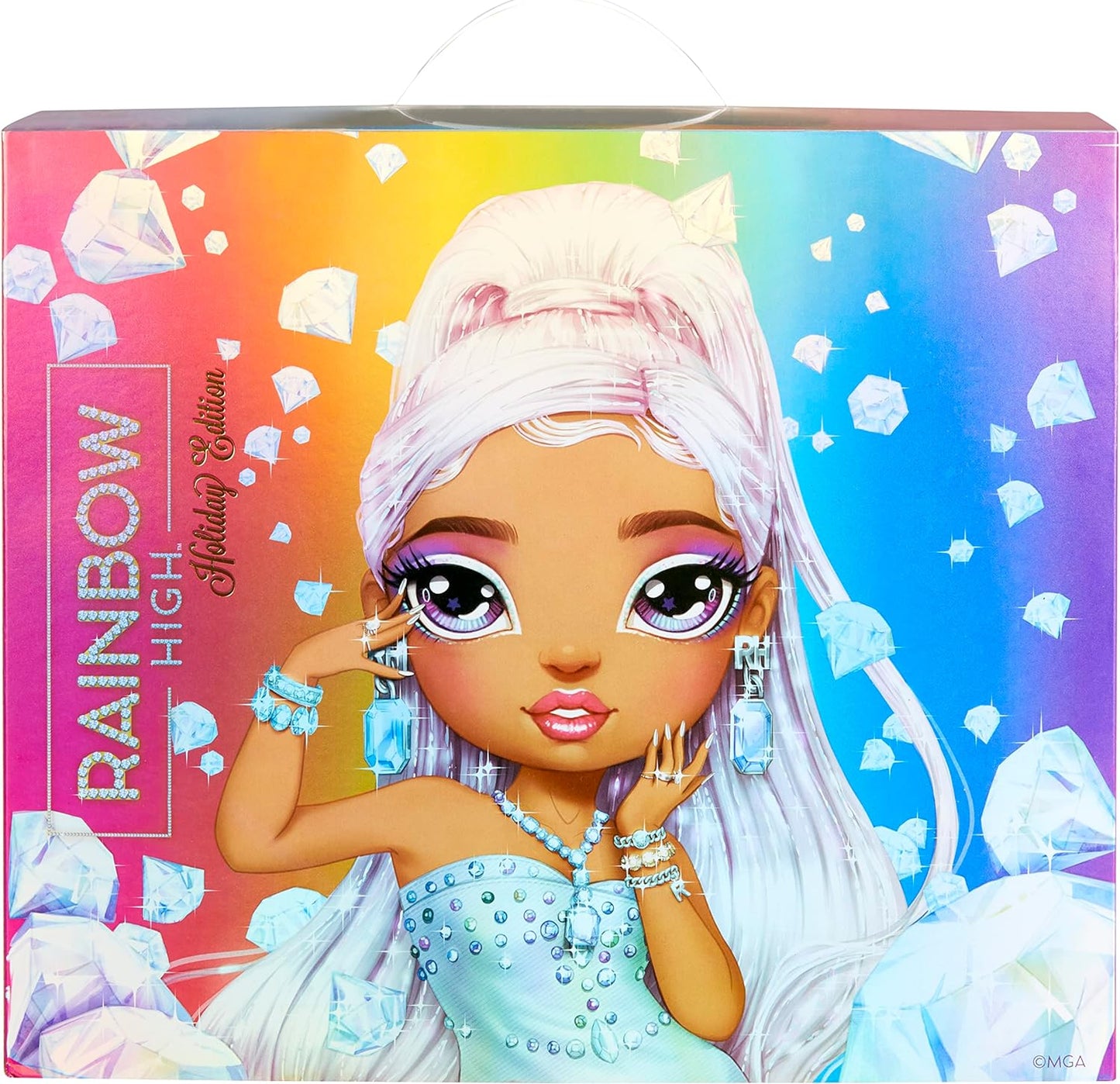 Rainbow High Holiday Editon Collectors Fashion Doll 2022 - ROXIE GRAND - Includes Multicoloured Hair, Iridescent & Diamond Gown, and Premium Doll Accessories - Great Gift for Kids Ages 6+